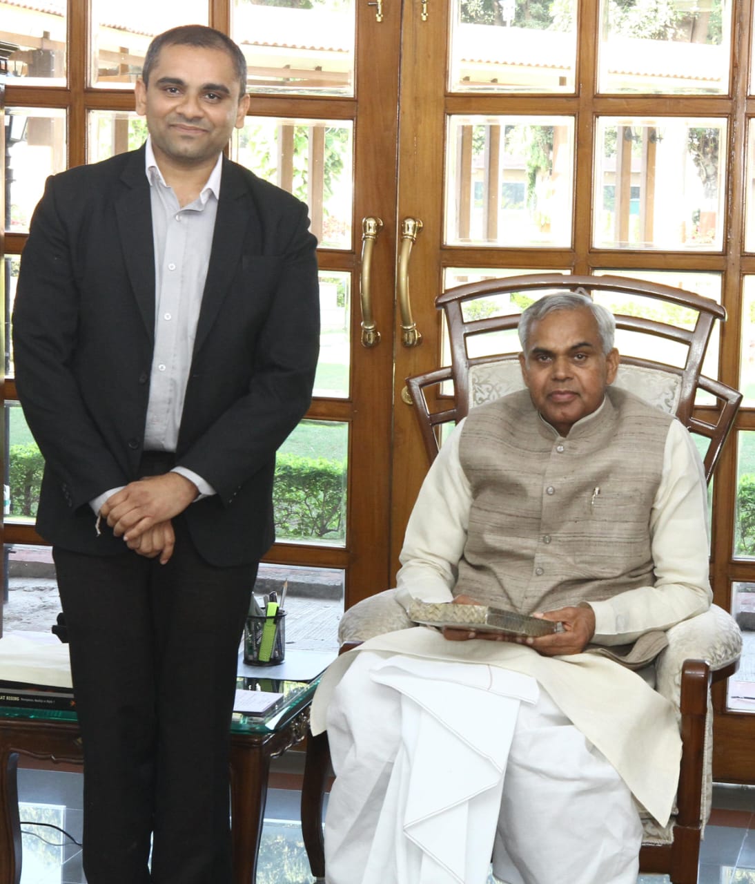 Viral Parekh with Hon'ble Governor Shri Acharya Devrat Ji